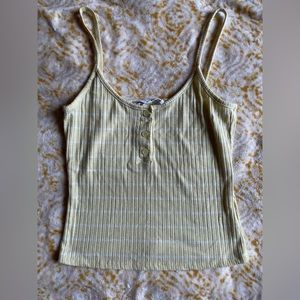 Hippie Rose yellow crop tank top